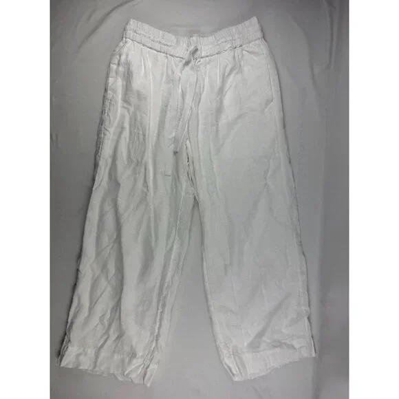 NWT J CREW Wide-leg Seaside Pant in Linen White Size XS - Picture 2 of 10